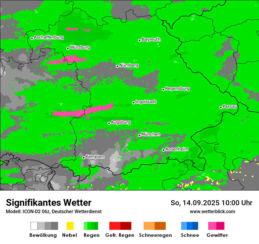 Modellkarten Signifikantes Wetter