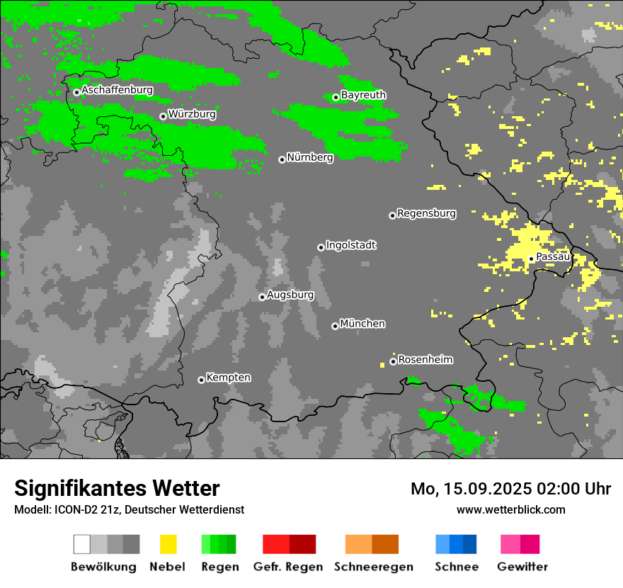 Modellkarten Signifikantes Wetter