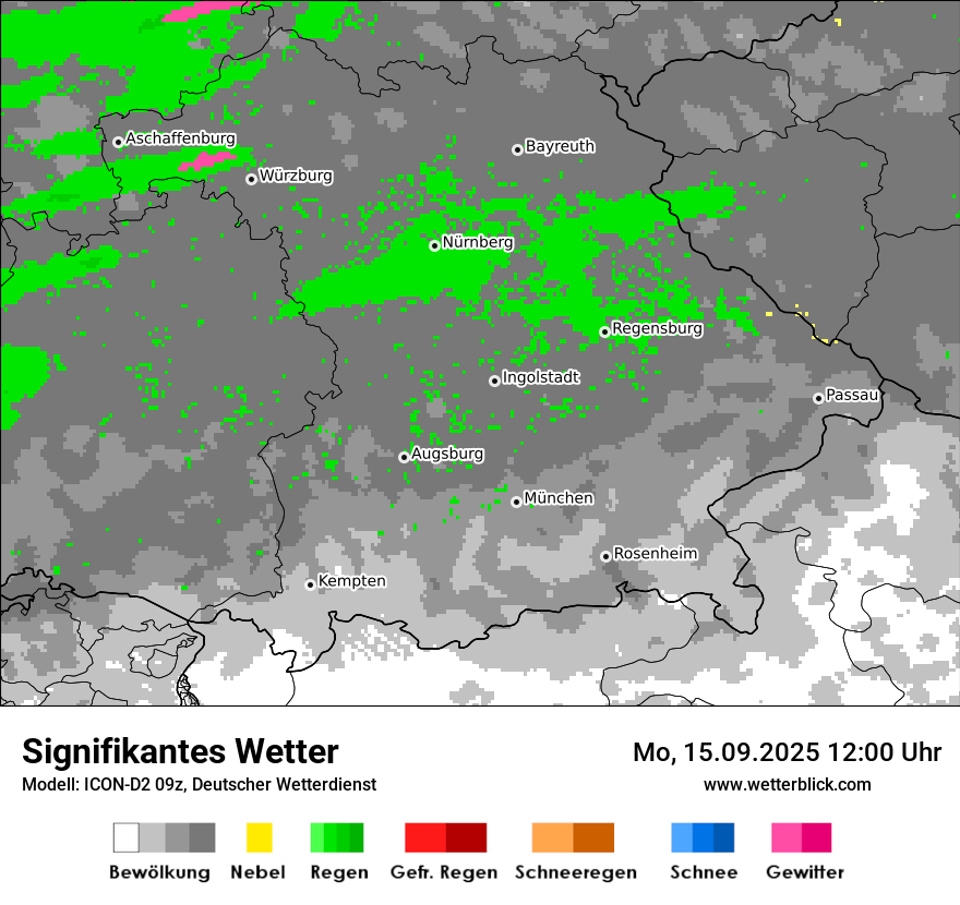 Modellkarten Signifikantes Wetter