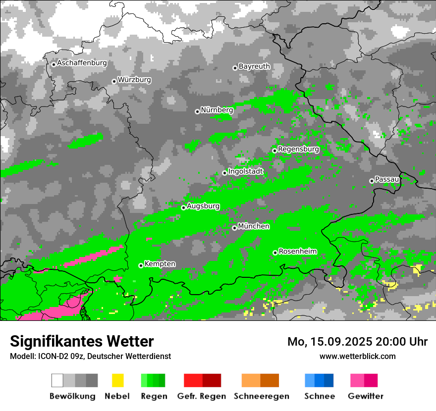 Modellkarten Signifikantes Wetter