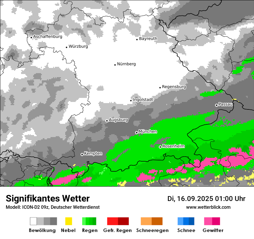 Modellkarten Signifikantes Wetter