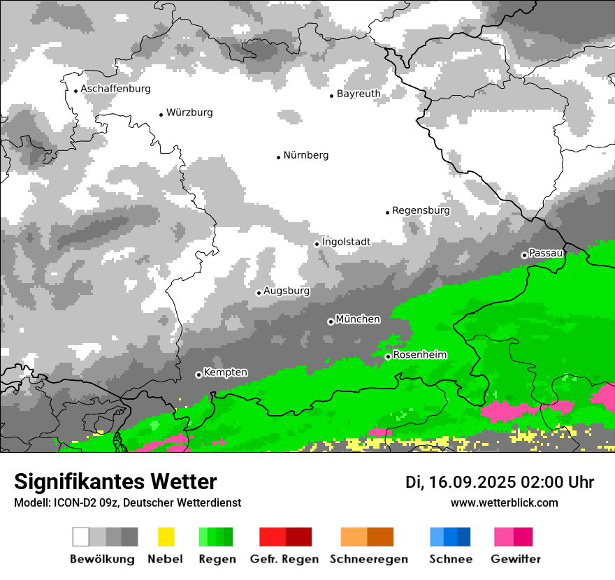 Modellkarten Signifikantes Wetter