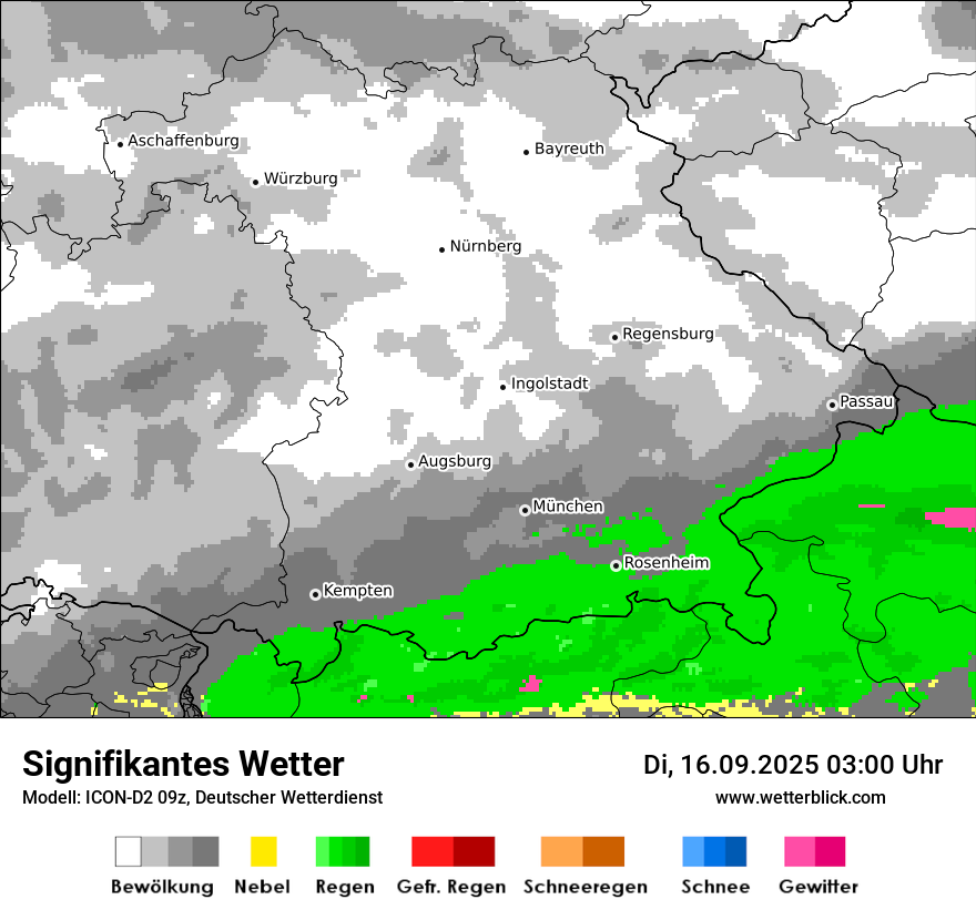 Modellkarten Signifikantes Wetter