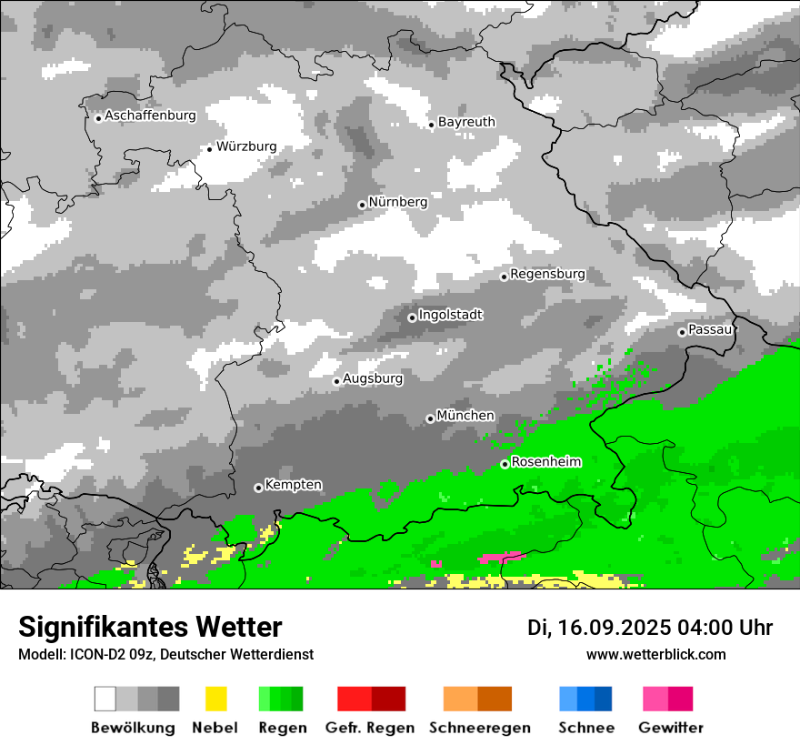 Modellkarten Signifikantes Wetter