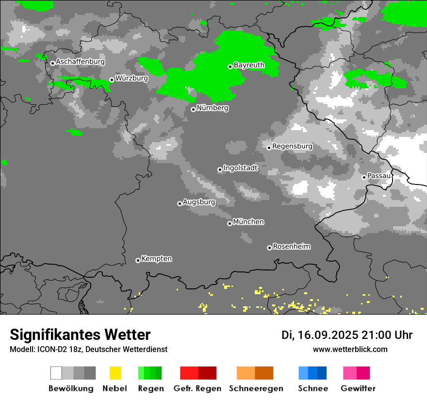 Modellkarten Signifikantes Wetter