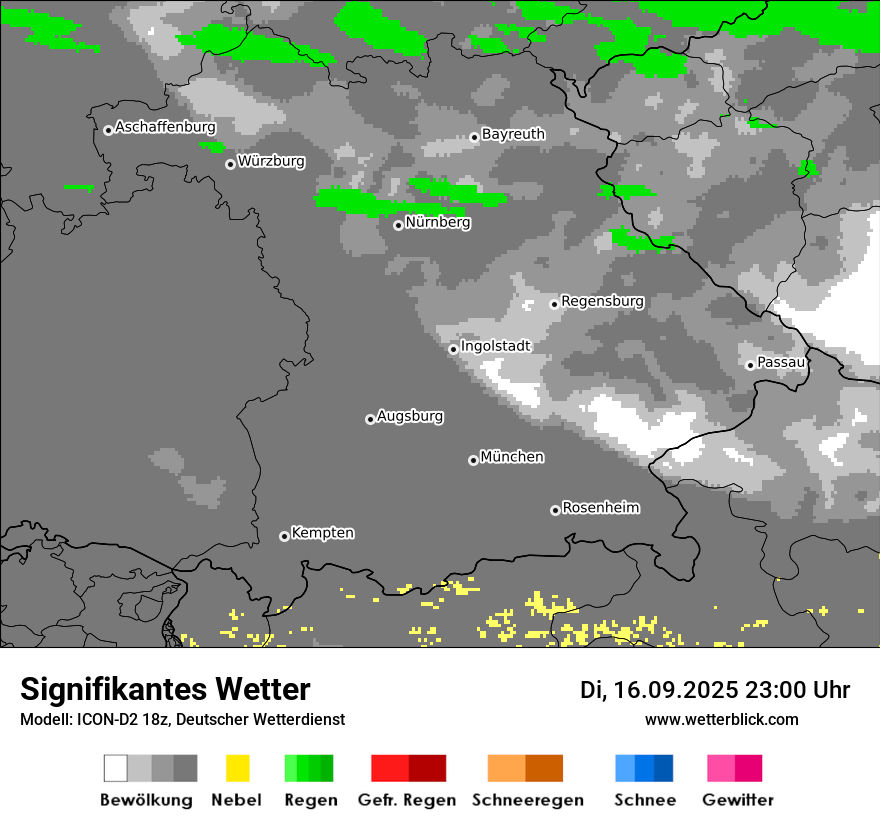 Modellkarten Signifikantes Wetter