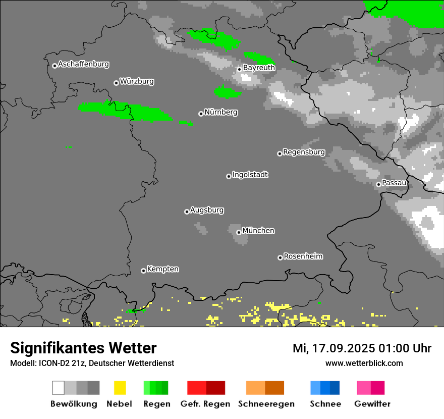 Modellkarten Signifikantes Wetter