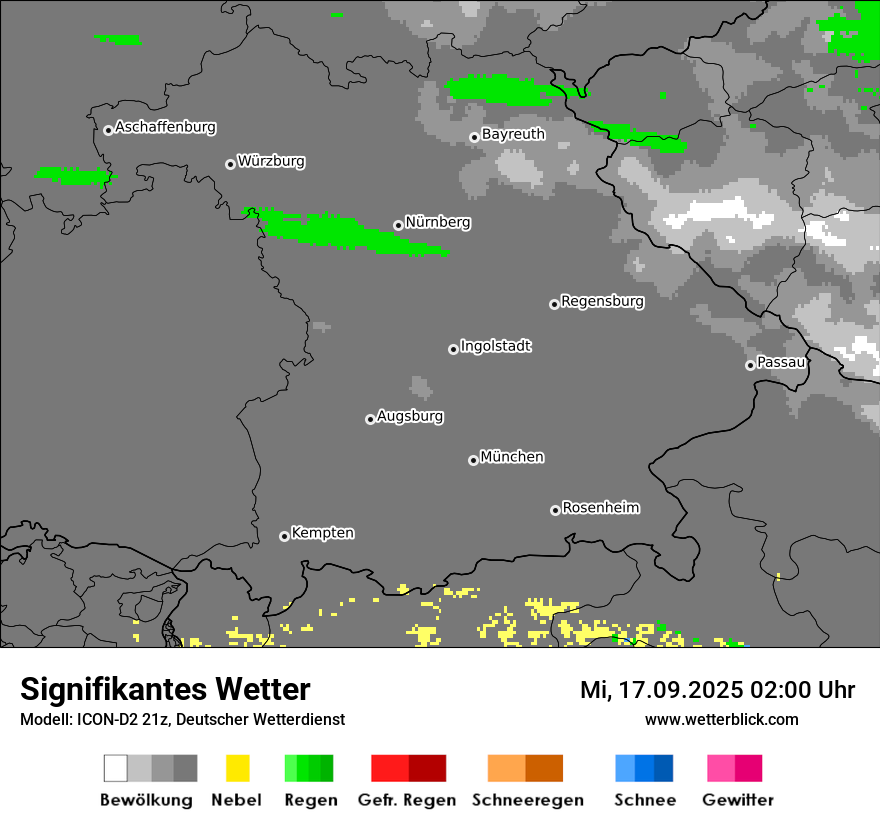 Modellkarten Signifikantes Wetter