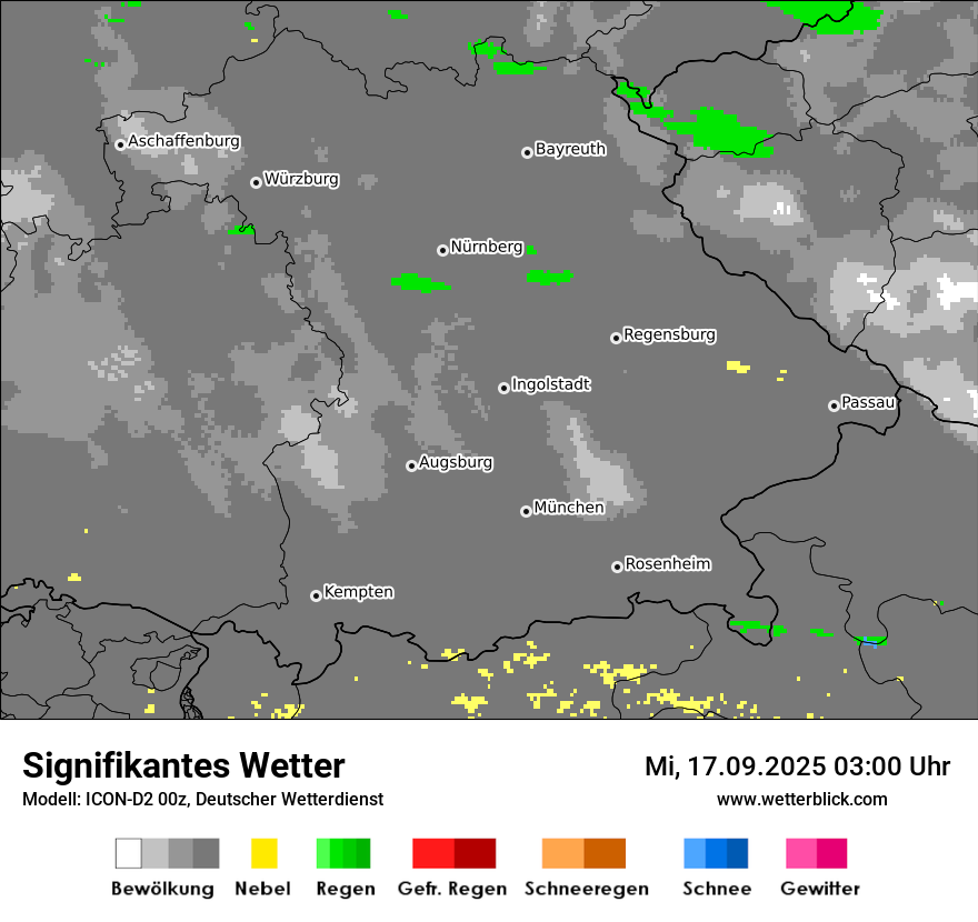 Modellkarten Signifikantes Wetter