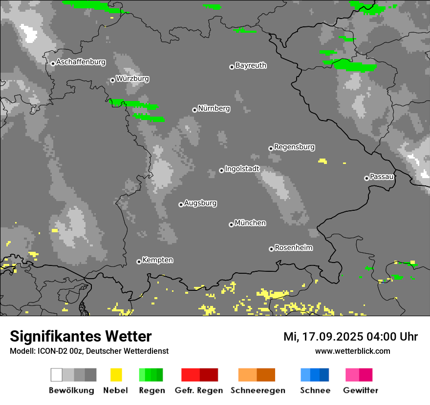 Modellkarten Signifikantes Wetter