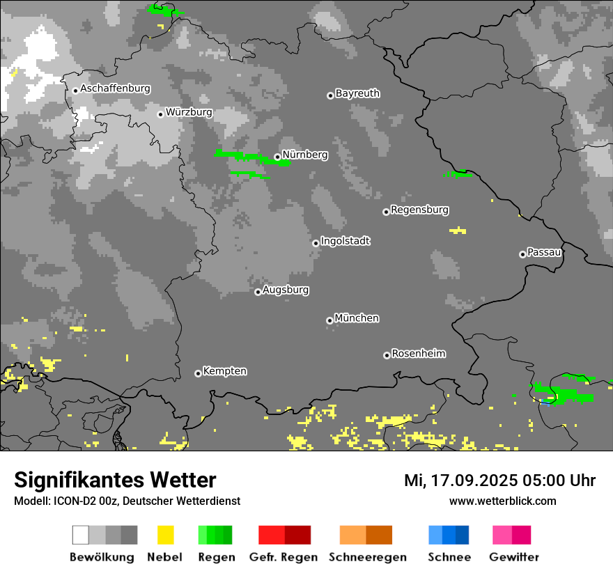 Modellkarten Signifikantes Wetter