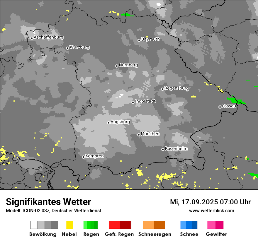 Modellkarten Signifikantes Wetter