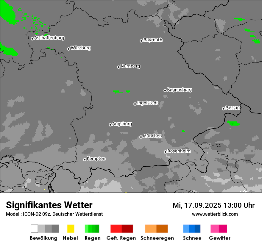 Modellkarten Signifikantes Wetter