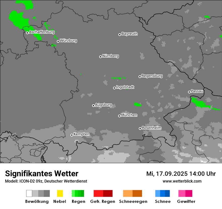 Modellkarten Signifikantes Wetter