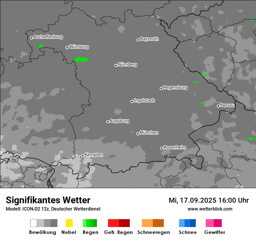 Modellkarten Signifikantes Wetter
