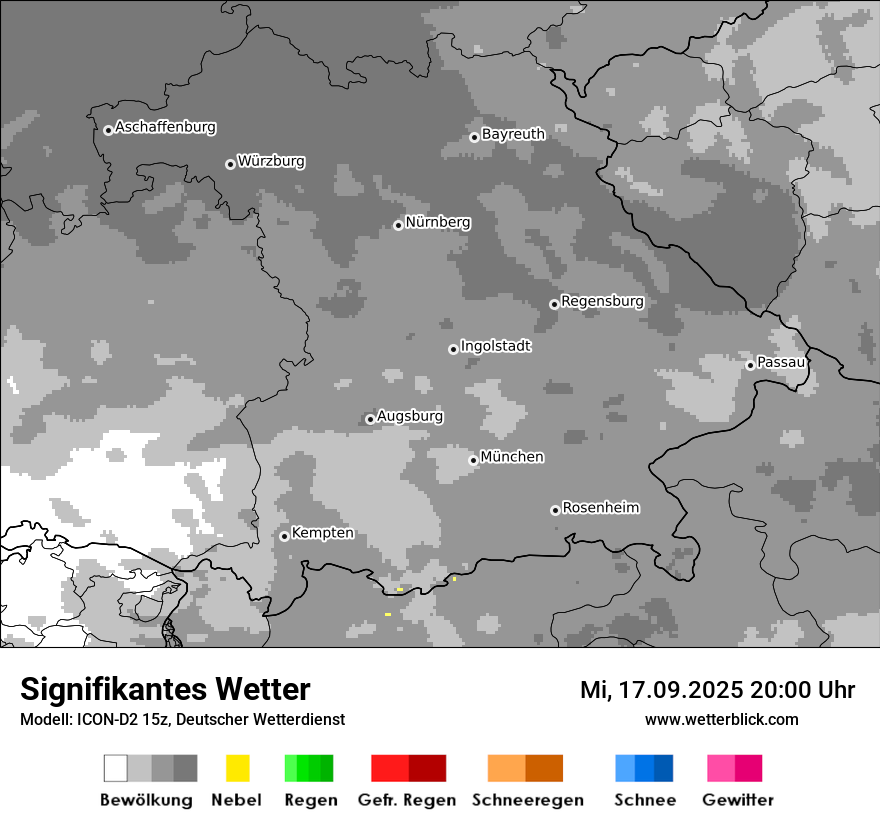 Modellkarten Signifikantes Wetter
