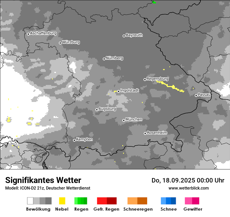 Modellkarten Signifikantes Wetter