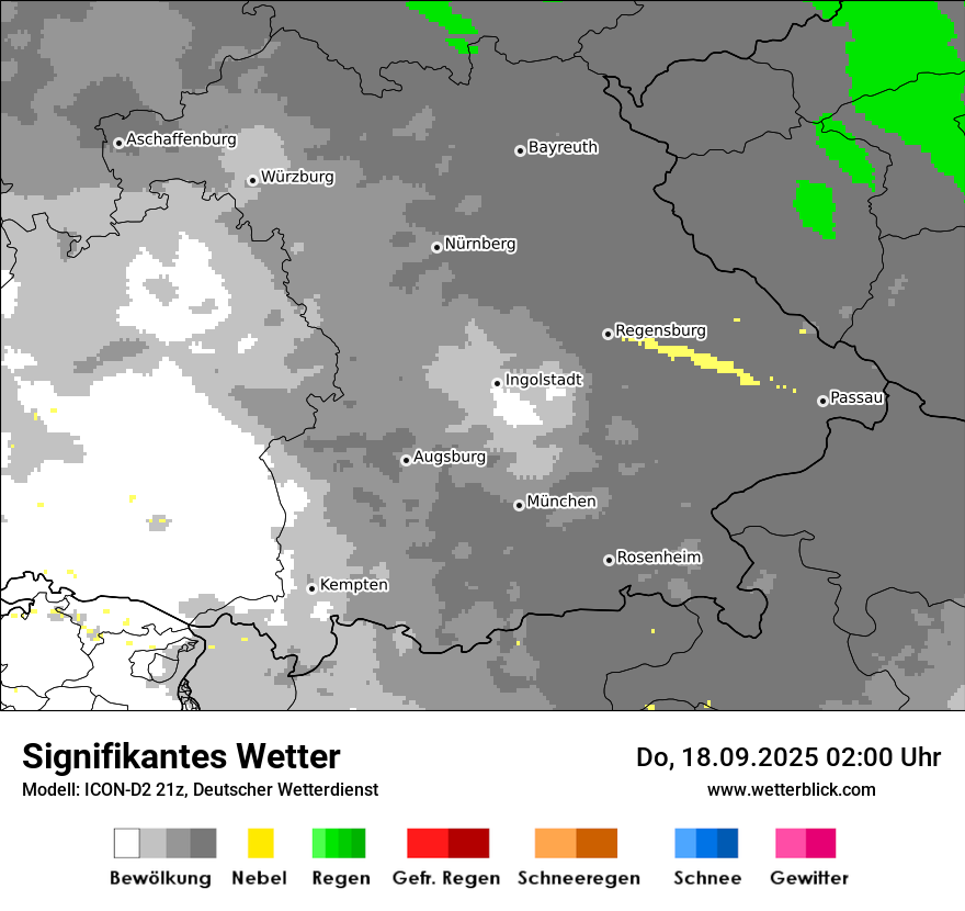 Modellkarten Signifikantes Wetter
