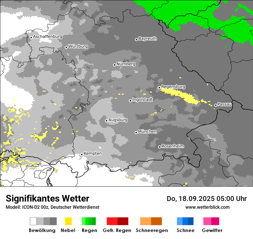 Modellkarten Signifikantes Wetter