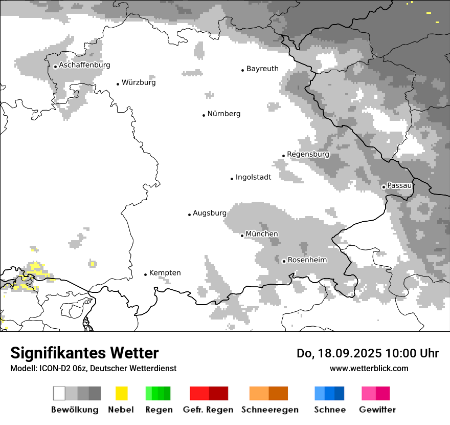 Modellkarten Signifikantes Wetter
