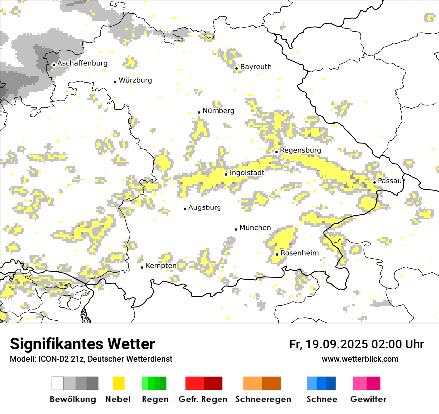 Modellkarten Signifikantes Wetter