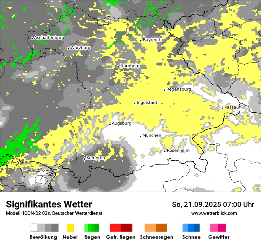 Modellkarten Signifikantes Wetter