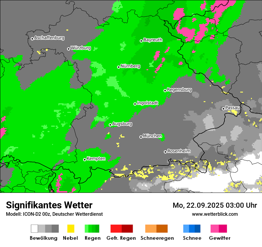 Modellkarten Signifikantes Wetter