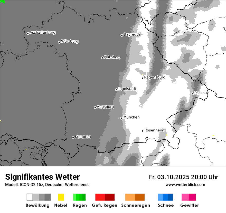 Modellkarten Signifikantes Wetter