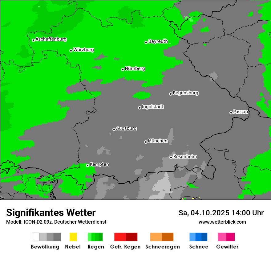 Modellkarten Signifikantes Wetter