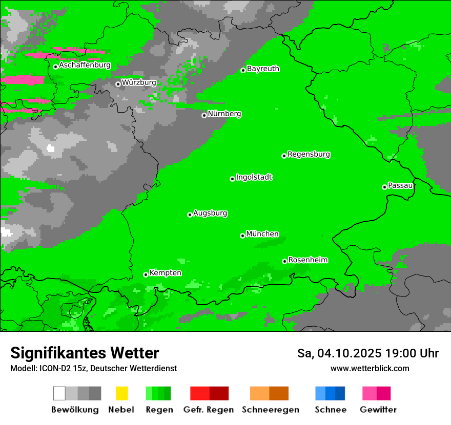 Modellkarten Signifikantes Wetter