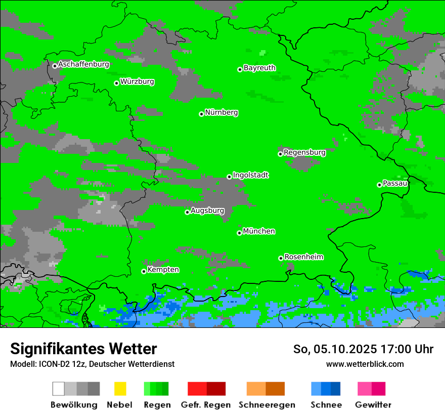 Modellkarten Signifikantes Wetter