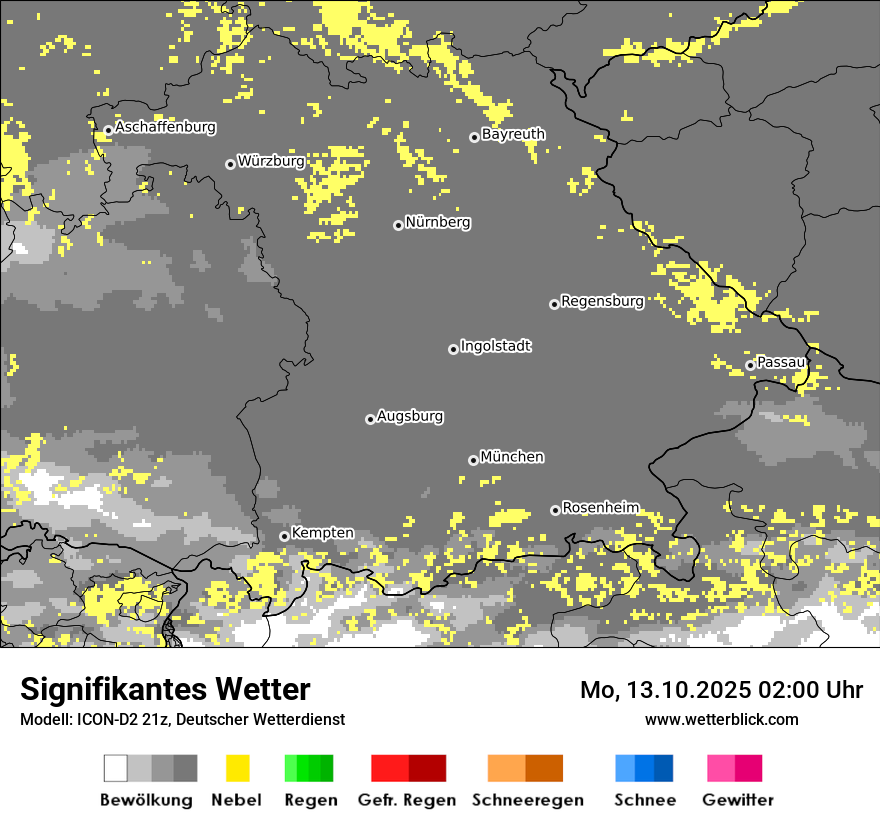Modellkarten Signifikantes Wetter