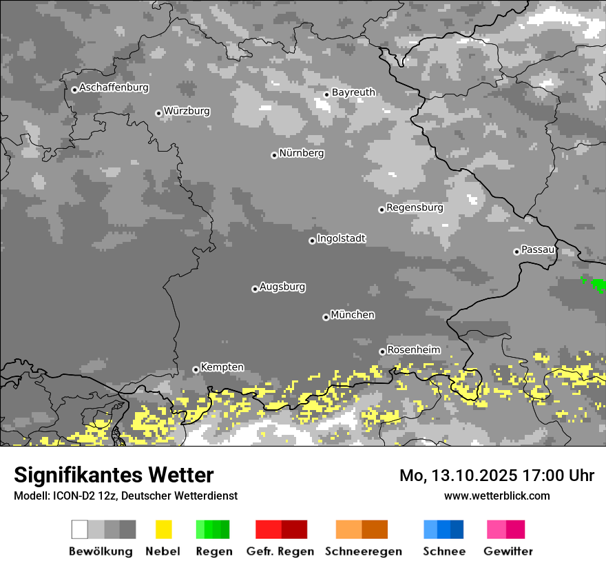 Modellkarten Signifikantes Wetter