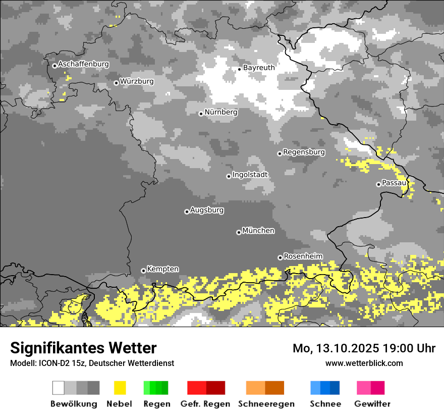 Modellkarten Signifikantes Wetter