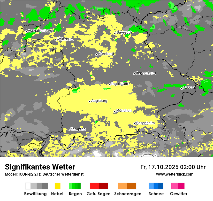 Modellkarten Signifikantes Wetter