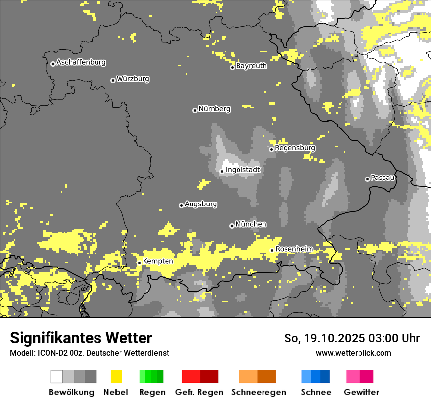 Modellkarten Signifikantes Wetter