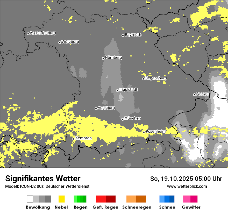 Modellkarten Signifikantes Wetter