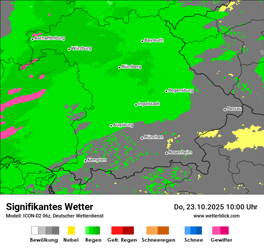 Modellkarten Signifikantes Wetter