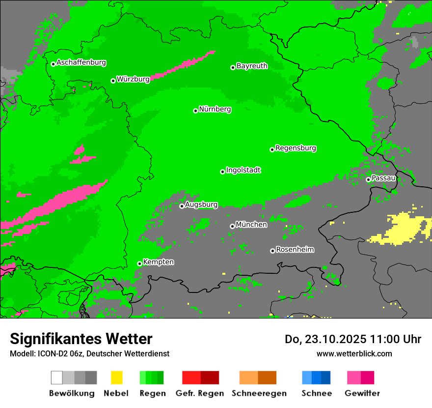 Modellkarten Signifikantes Wetter