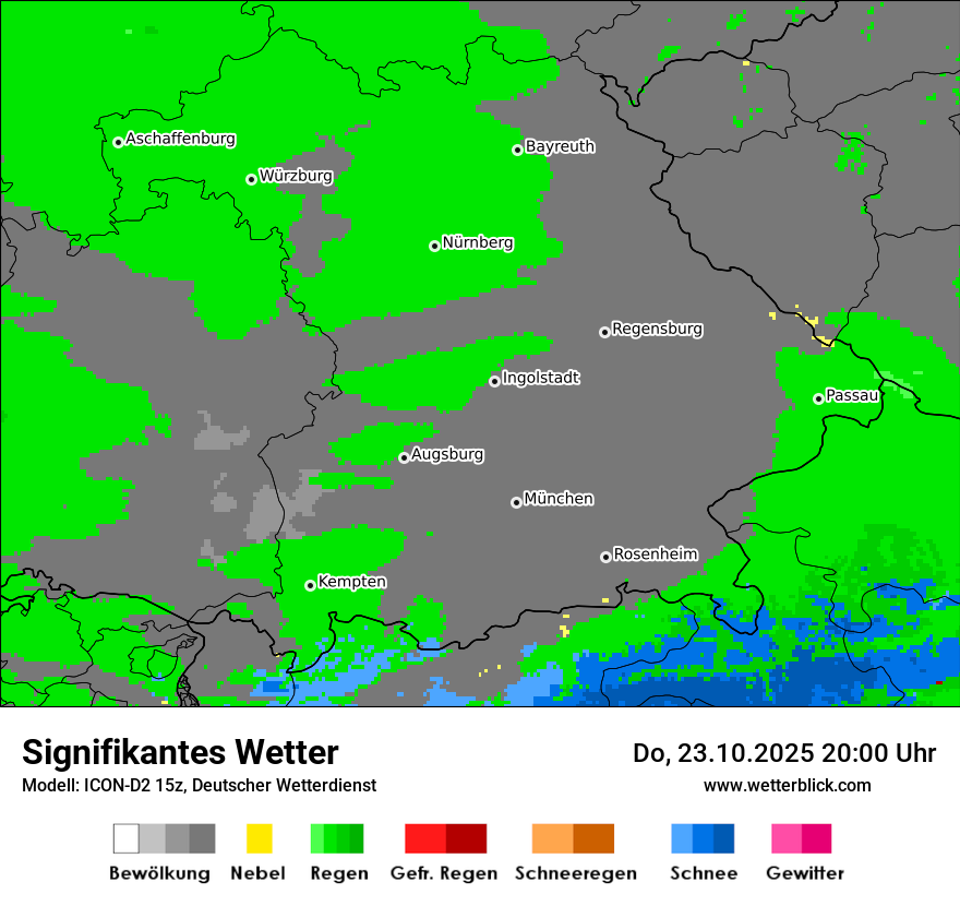 Modellkarten Signifikantes Wetter