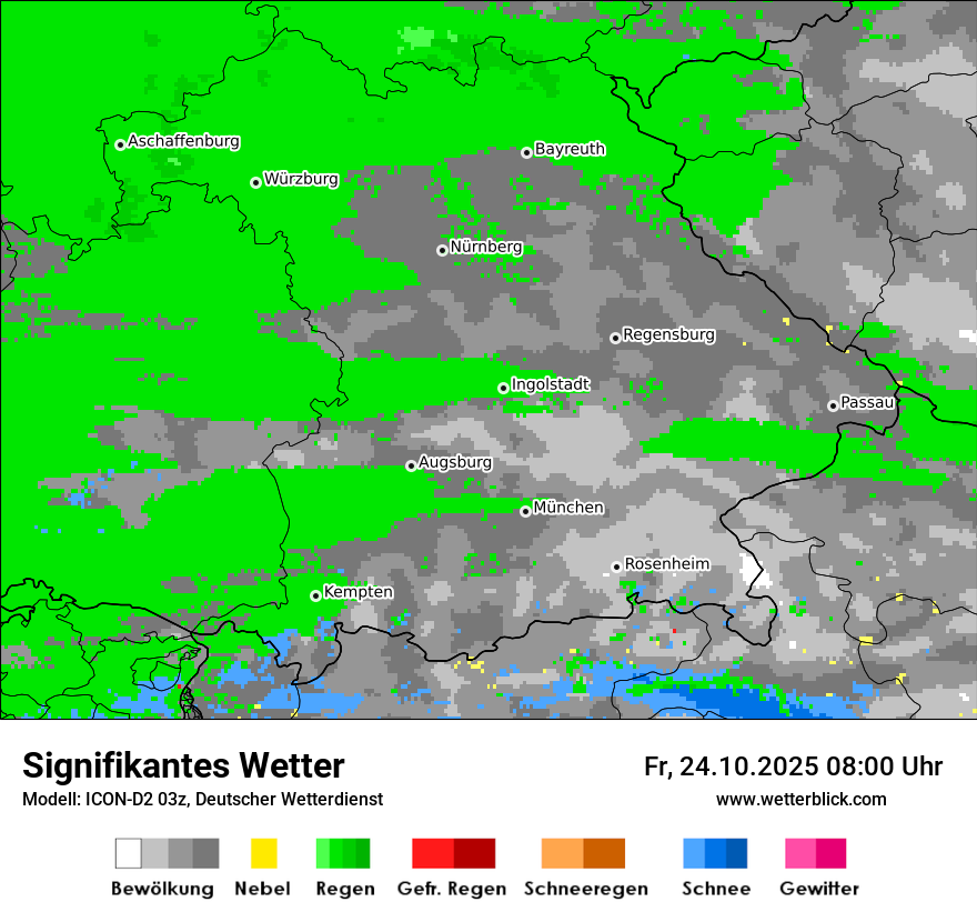 Modellkarten Signifikantes Wetter