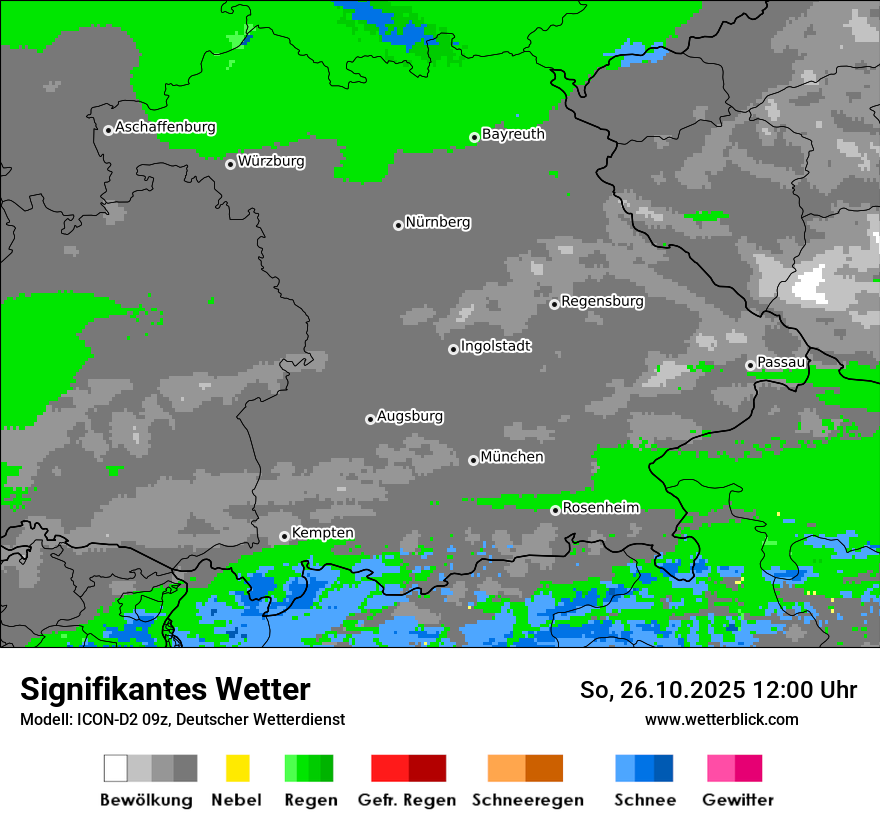 Modellkarten Signifikantes Wetter