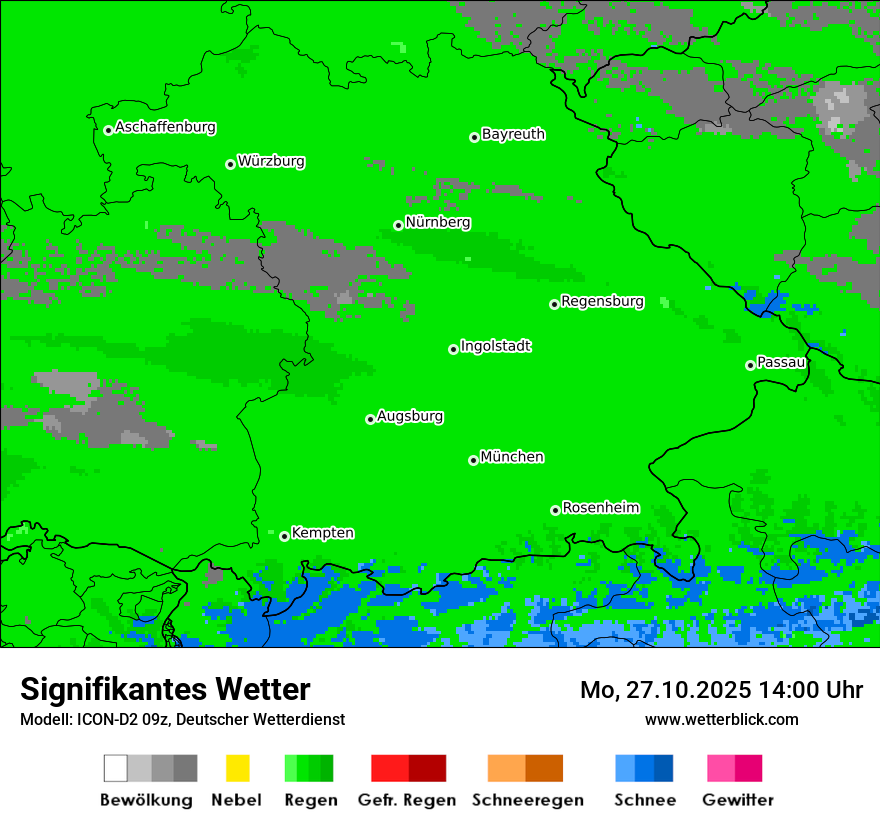 Modellkarten Signifikantes Wetter