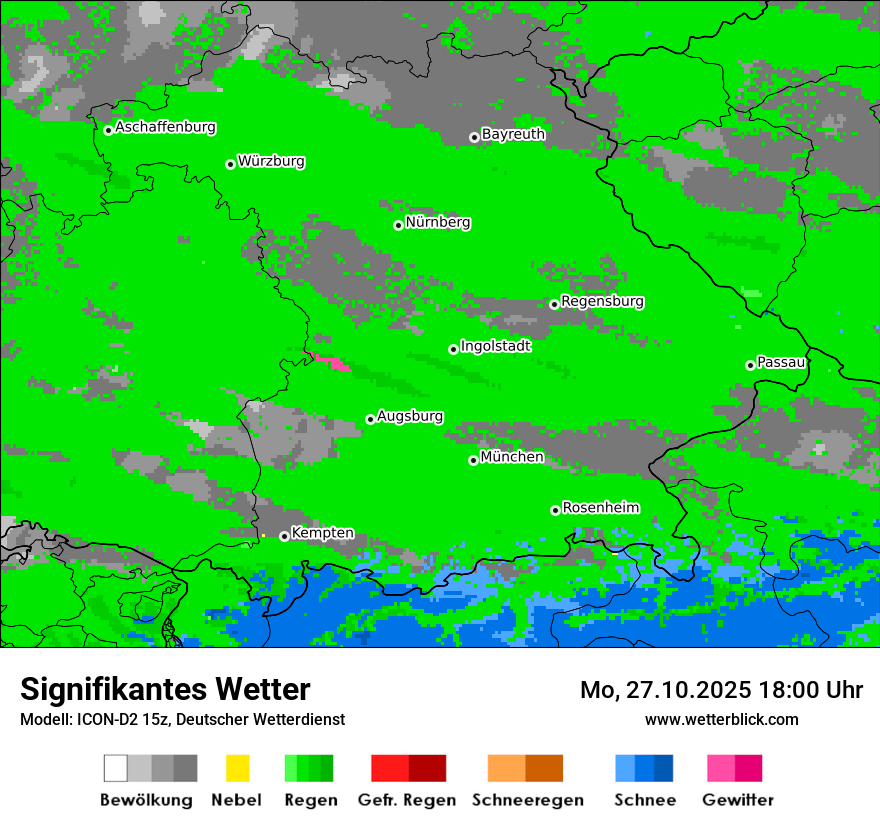 Modellkarten Signifikantes Wetter