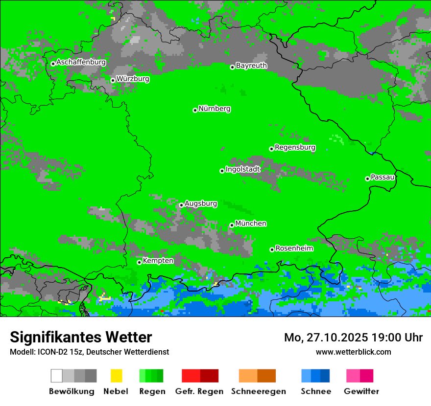 Modellkarten Signifikantes Wetter