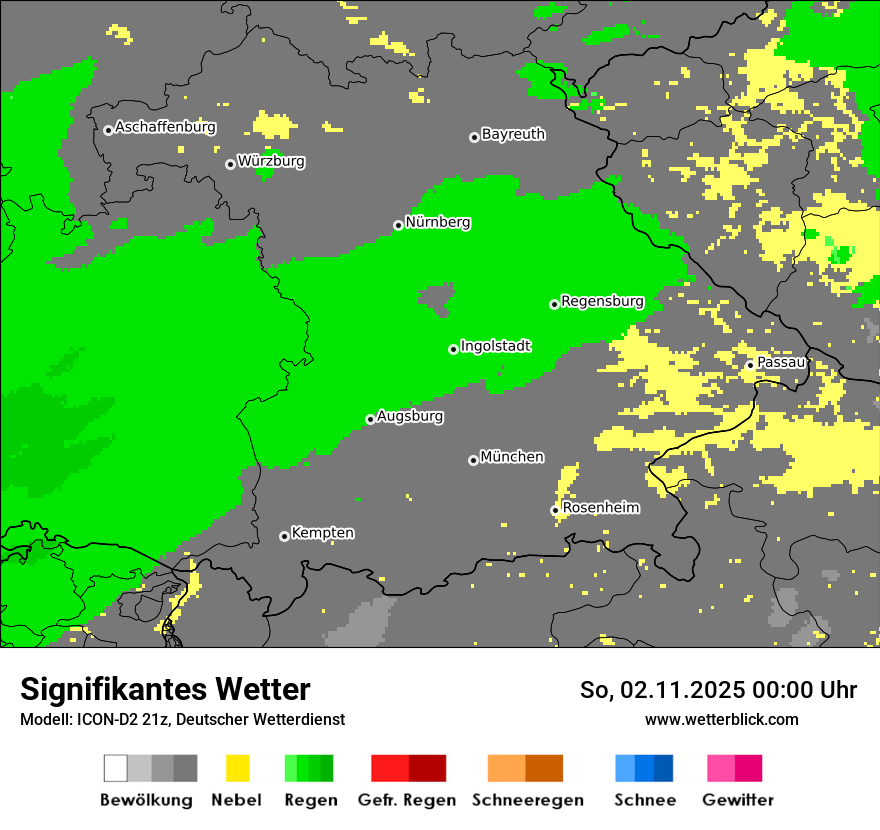 Modellkarten Signifikantes Wetter