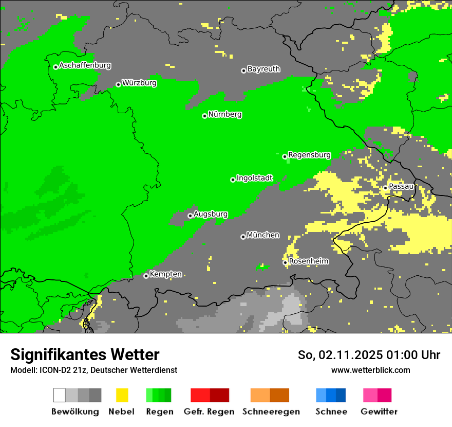 Modellkarten Signifikantes Wetter