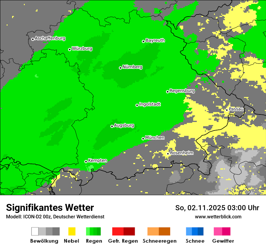 Modellkarten Signifikantes Wetter