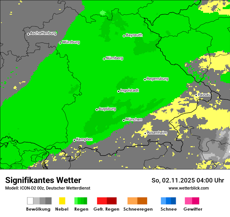 Modellkarten Signifikantes Wetter