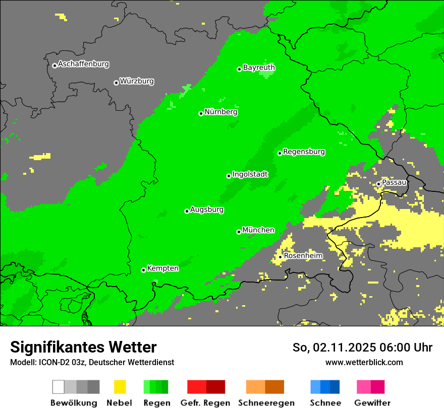 Modellkarten Signifikantes Wetter
